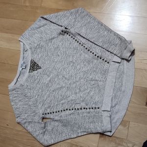 Lucky Brand Lucky Lotus Metallic Studded Sweatshirt Small